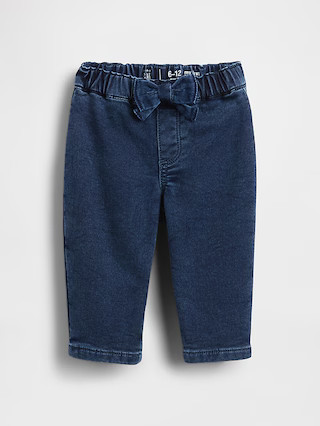 Baby Knit Pull-On Bow Barrel Jeans | Gap (US)