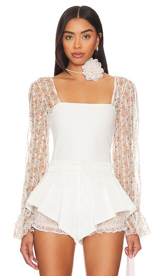 x Intimately FP Gimme Butterflies Long Sleeve Top In Ivory Combo | Revolve Clothing (Global)