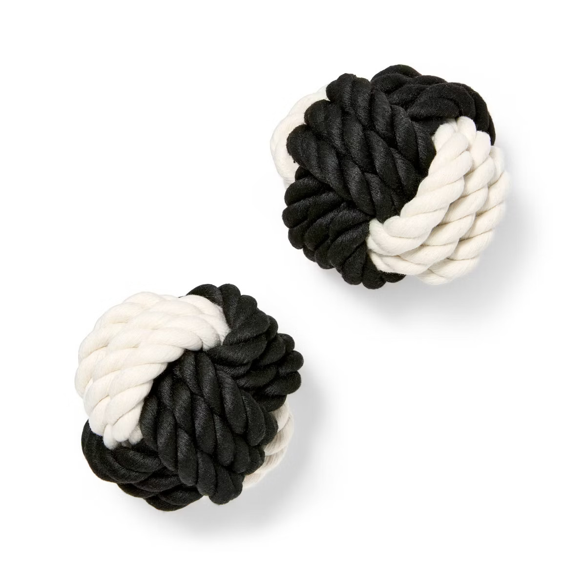 Rope Ball Dog Toy - Black/White - 2pk - The Cuddle Collab with Ghost & Wren | Target