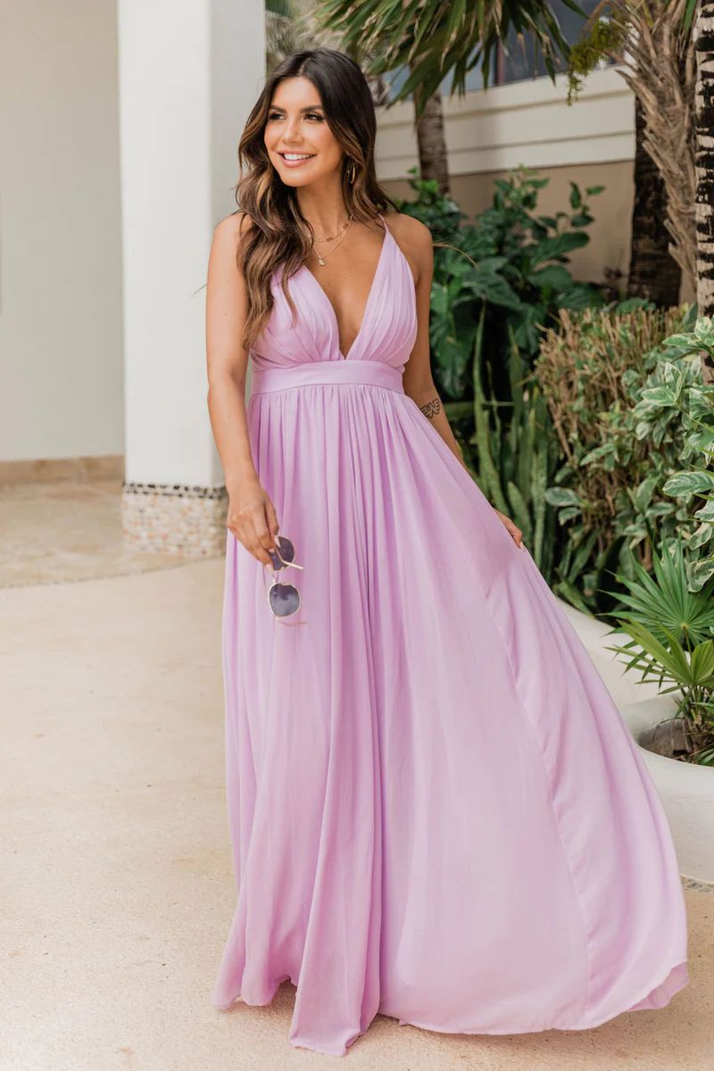 It All Begins With Love Lilac Maxi Dress | Pink Lily