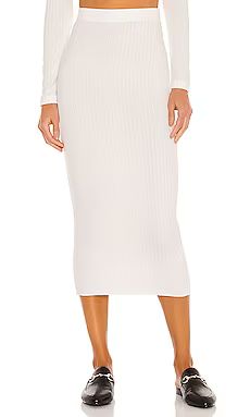 Enza Costa Sweater Rib Pencil Skirt in Winter White from Revolve.com | Revolve Clothing (Global)