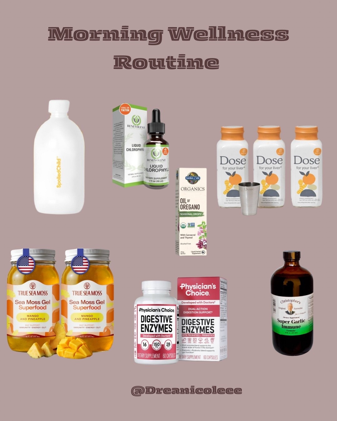 Hey y'all!! These are the products I take every morning that I talked about on my TikTok. These products will have you glowing from the inside out. They are good for detoxification, skin health, gut health, immune health, anti-aging, etc.