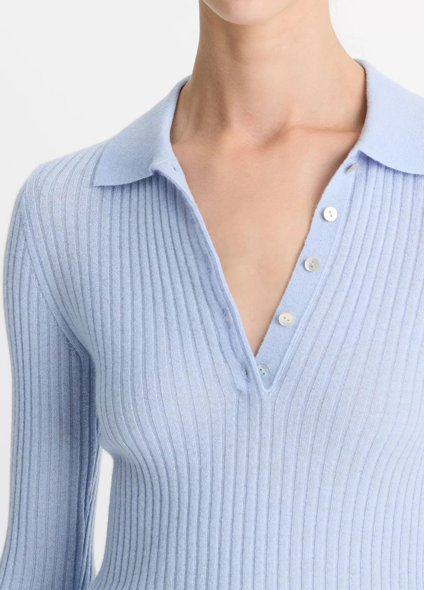 Cashmere-Blend Polo Sweater | Vince LLC