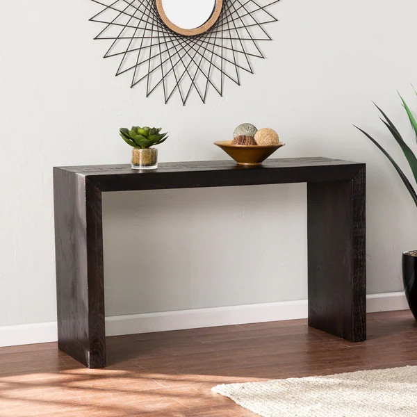 Carson Carrington Blythe Black Reclaimed Wood Console Table | Bed Bath & Beyond