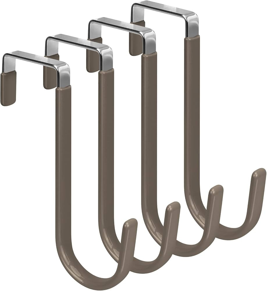 FYY Over The Door Hooks, 4 Pack Door Hangers Hooks with Rubber Prevent Scratches Heavy Duty Organ... | Amazon (US)