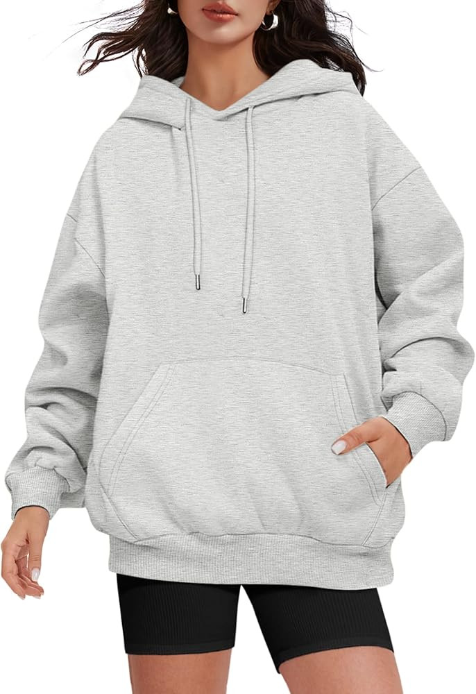 ATHMILE Womens Oversized Sweatshirt Pullover Hoodies Fleece Sweaters Long Sleeve With Pockets Win... | Amazon (US)