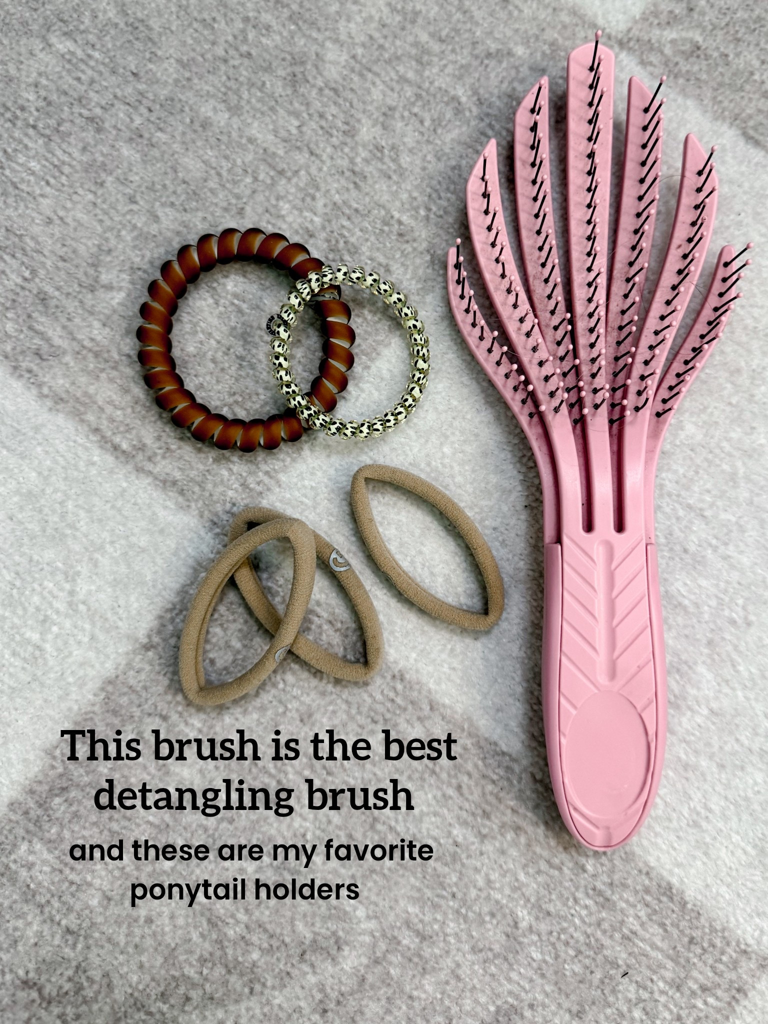 My detangling brush and favorite ponytail holders. 


#LTKOver40 #LTKStyleTip
