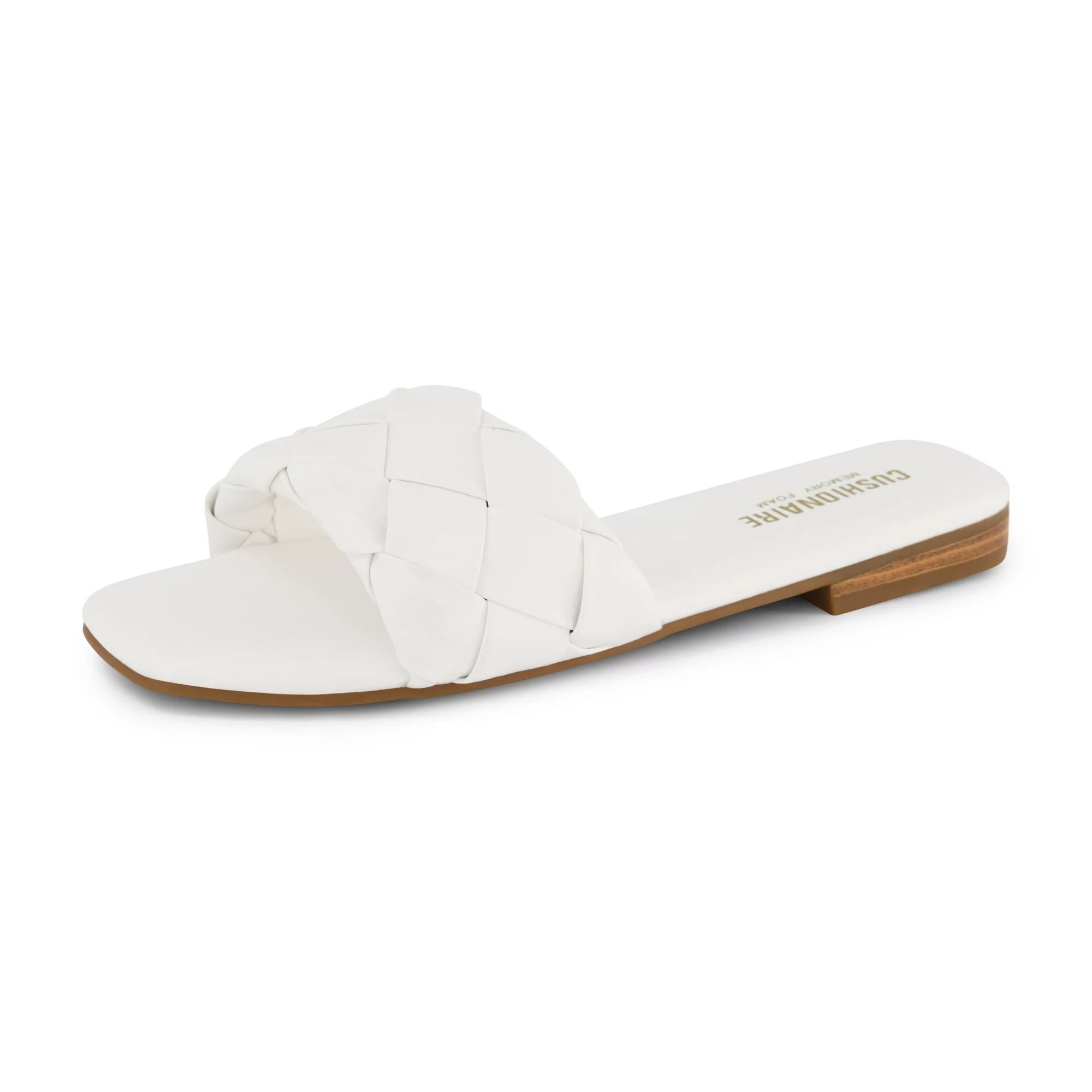 CUSHIONAIRE Women's Franca Woven Slide Sandal With Memory Foam, Wide Widths Available - Walmart.c... | Walmart (US)