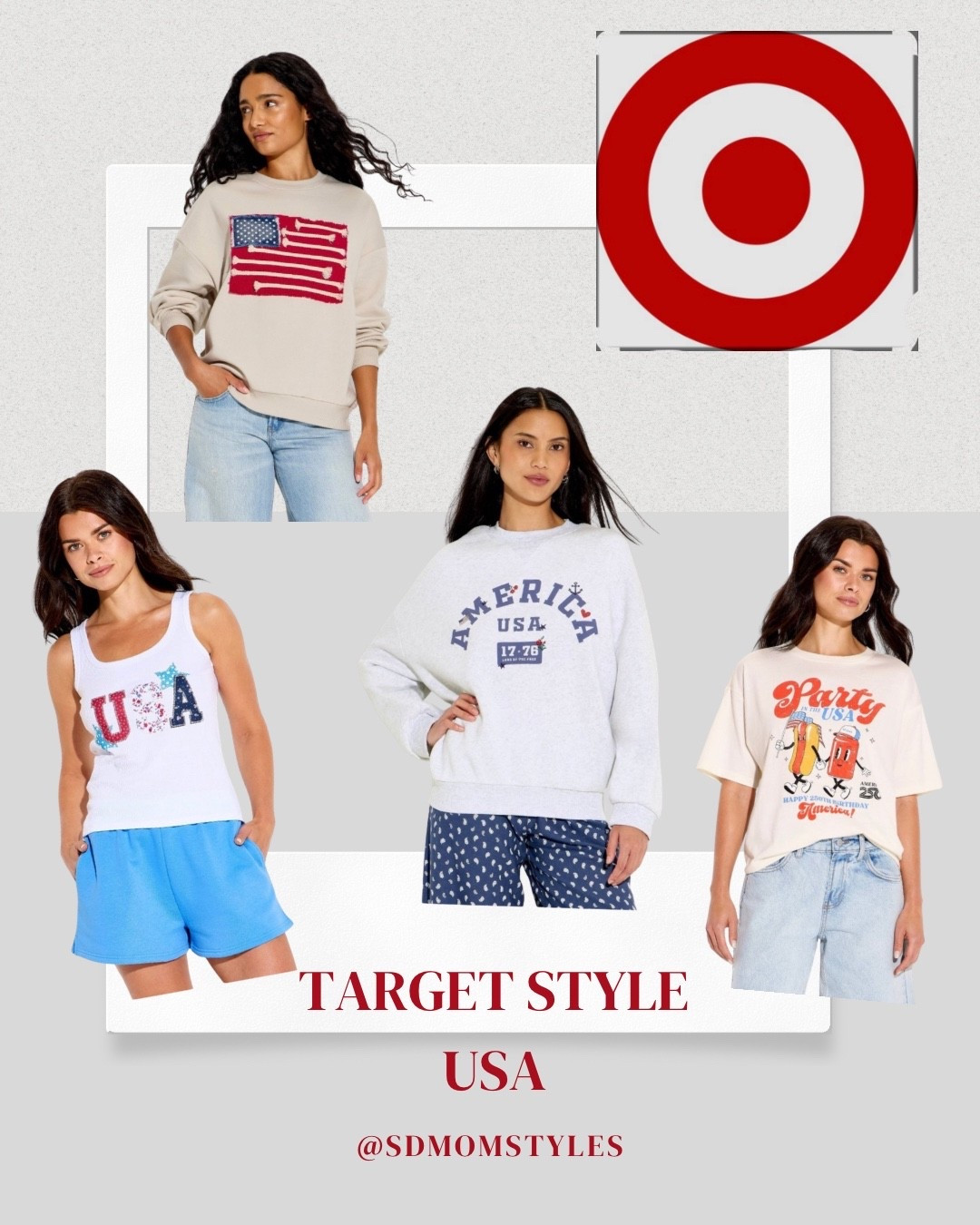 Cute USA themed sweatshirts & tops 

@Target 

Holiday style 
Summer outfit

#LTKSeasonal #LTKOver40