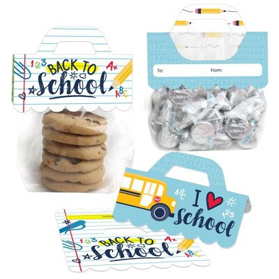 Big Dot of Happiness Back to School - DIY First Day of School Classroom Clear Goodie Favor Bag Labels - Candy Bags with Toppers - Set of 24 | Target