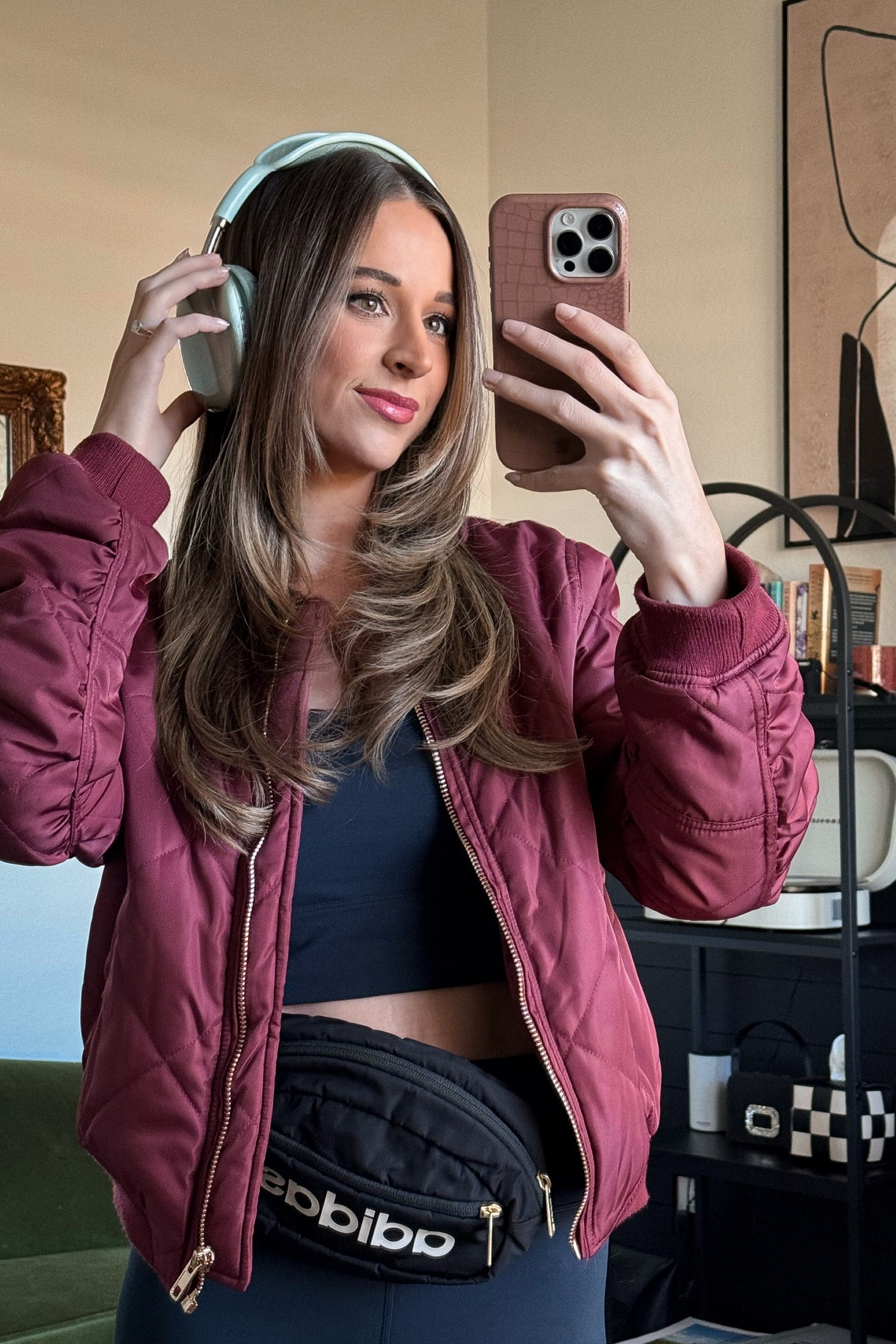 Casual athleisure outfit! This brand of leggings and workout gear is popular on Amazon and I have to say it lives up to the hype! 👏🏼👏🏼

Bomber jacket, two piece workout outfit, casual mom style 

#LTKstyletip #LTKfindsunder100 #LTKfitness