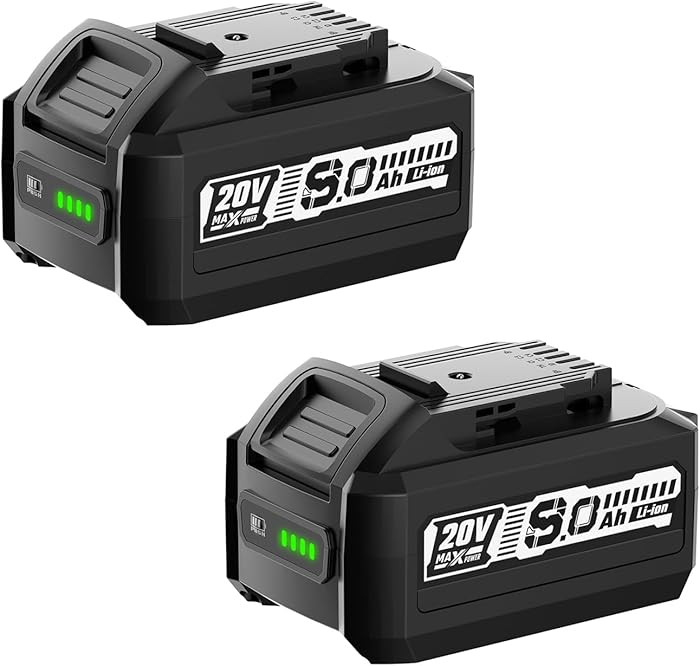 2 Packs 8.0Ah Lithium-ion Battery, Compatible with Dewalt 20V Max Cordless Power Tools & Chargers... | Amazon (US)