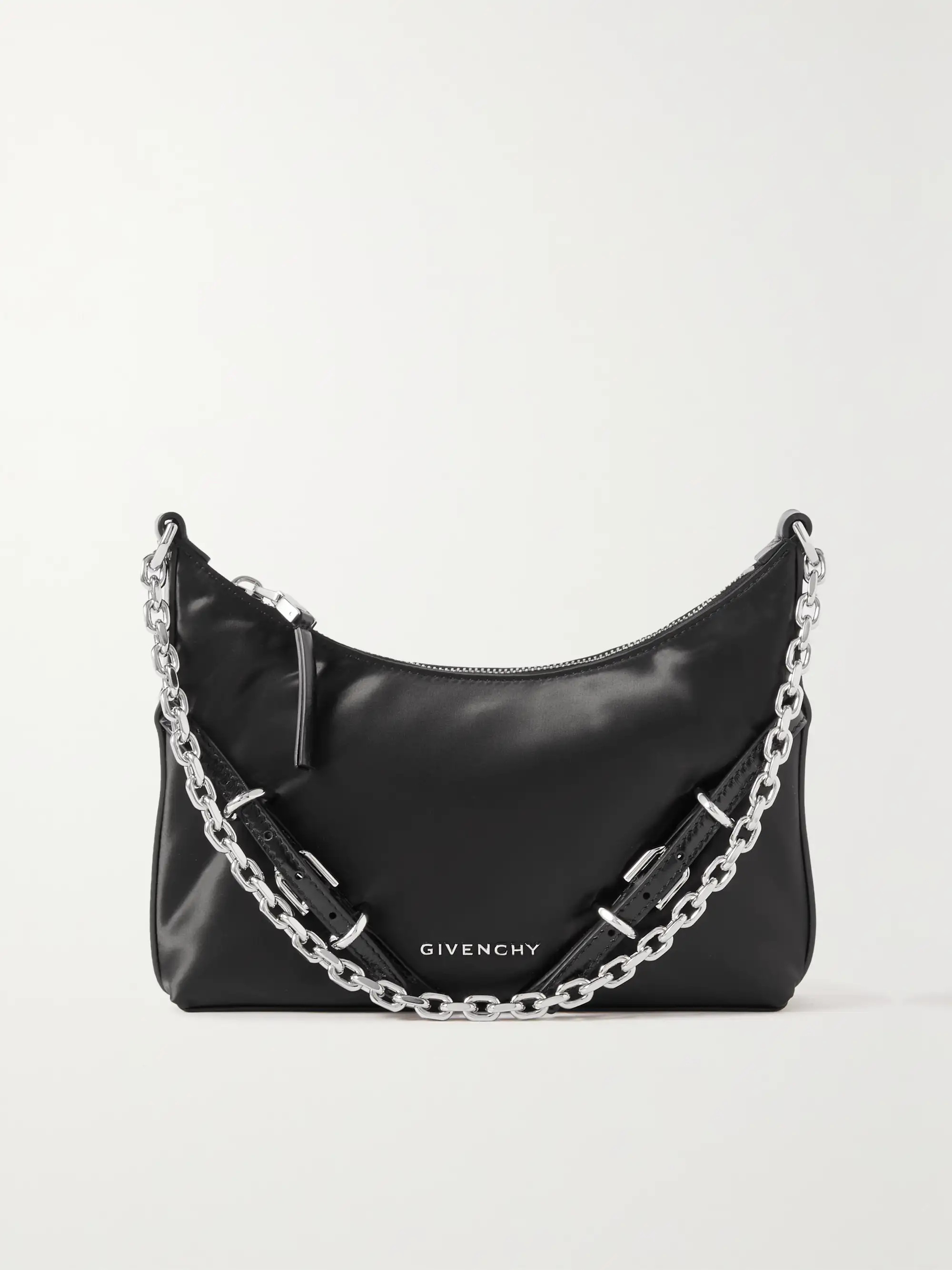 Voyou Party leather-trimmed satin shoulder bag | NET-A-PORTER (US)