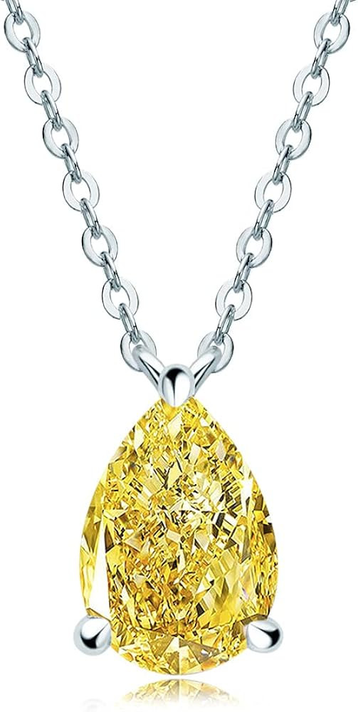 AINUOSHI Necklace for Women, Lab Simulated Diamond, Heart/Radiant/Oval/Pear/Round Cut Pendant, 92... | Amazon (US)