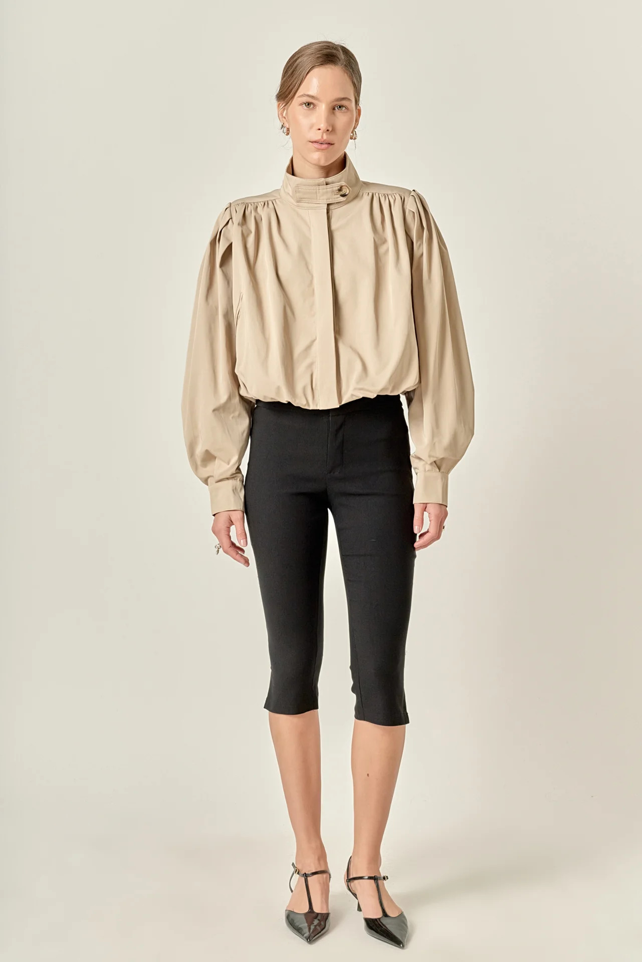Shirred Trench Short Coat | English Factory