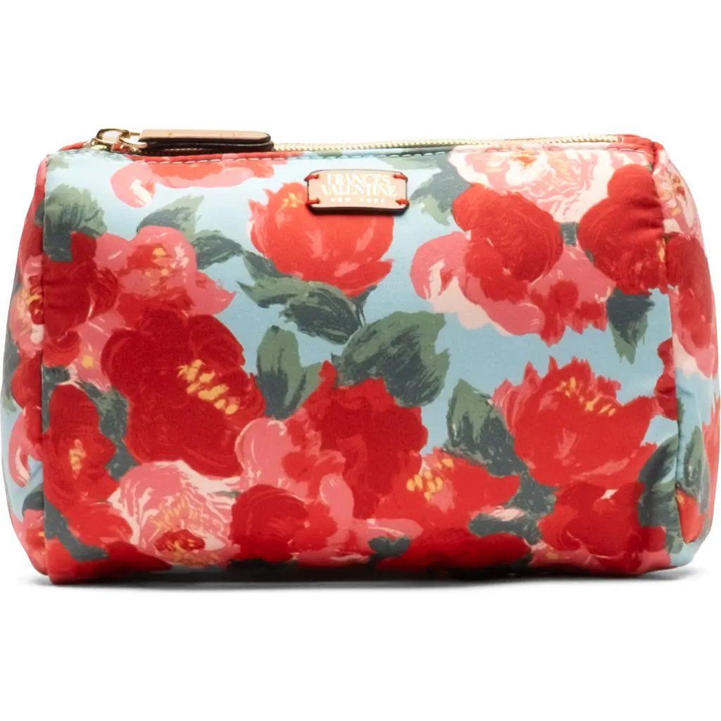 Frances Valentine Small Cosmetic Pouch in Red/light Blue at Nordstrom | Nordstrom