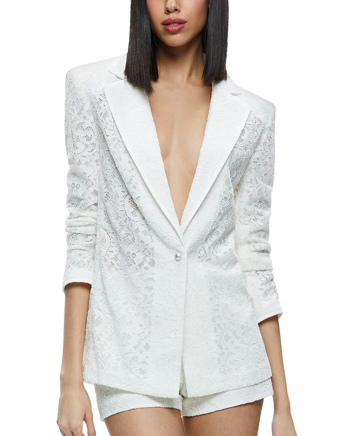 Alice and Olivia Judith Sheer Lace One Button Blazer Back to results -  Women - Bloomingdale's | Bloomingdale's (US)