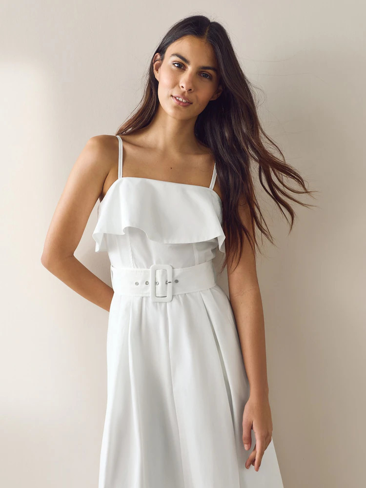 Buy White Occasion Foldover Belted Maxi Dress from Next Ireland | Next EU