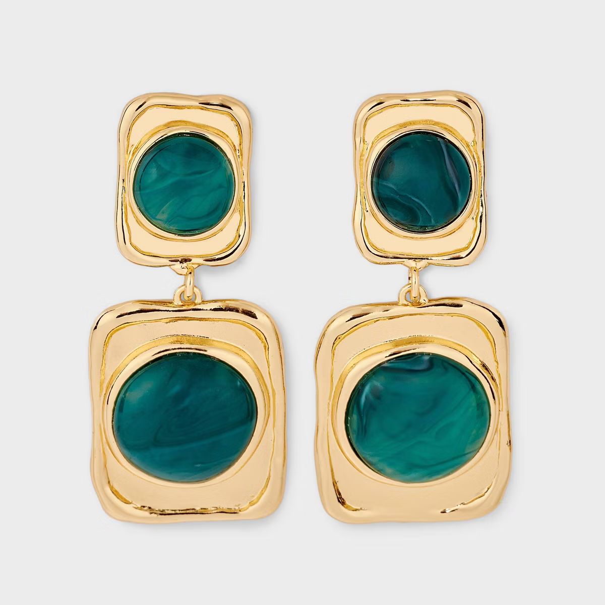 Acrylic Drop Domed Earrings - A New Day™ Teal Green | Target