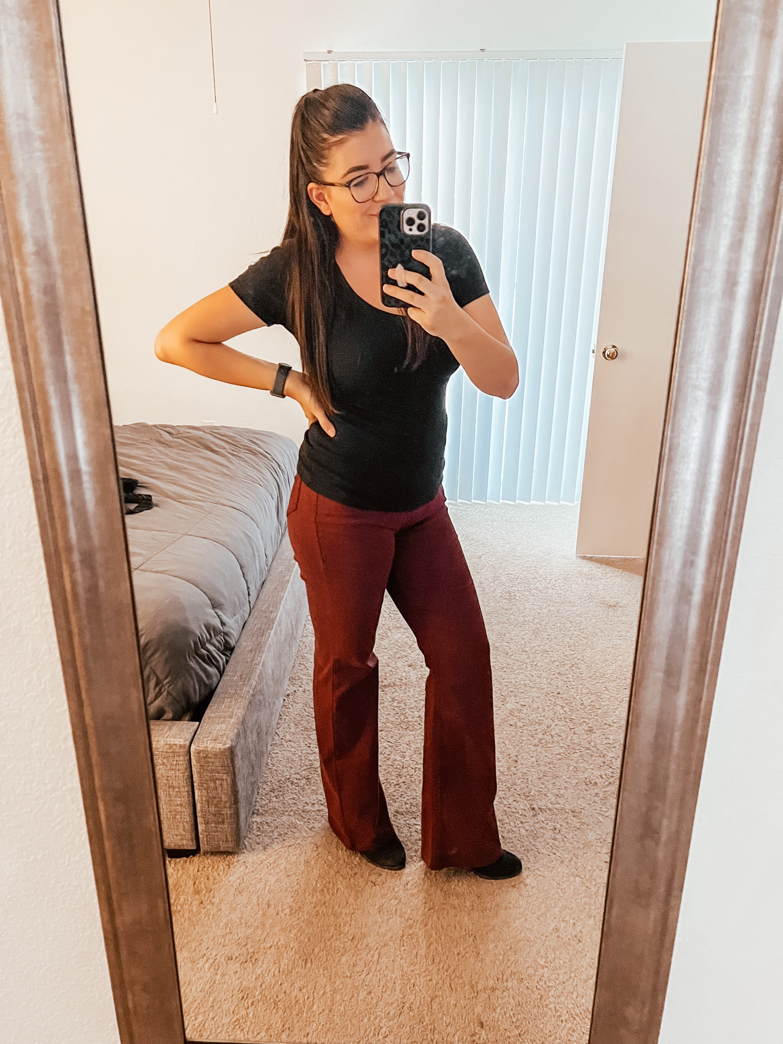 Fall workwear outfit, old navy scoop neck top (wearing a Medium), these high waist flare pants are the softest material and they run TTS. Paired the flares with a heeled ankle bootie because I’m short. Casual outfit, add a blazer to make it more business casual

#LTKworkwear #LTKsalealert #LTKunder50