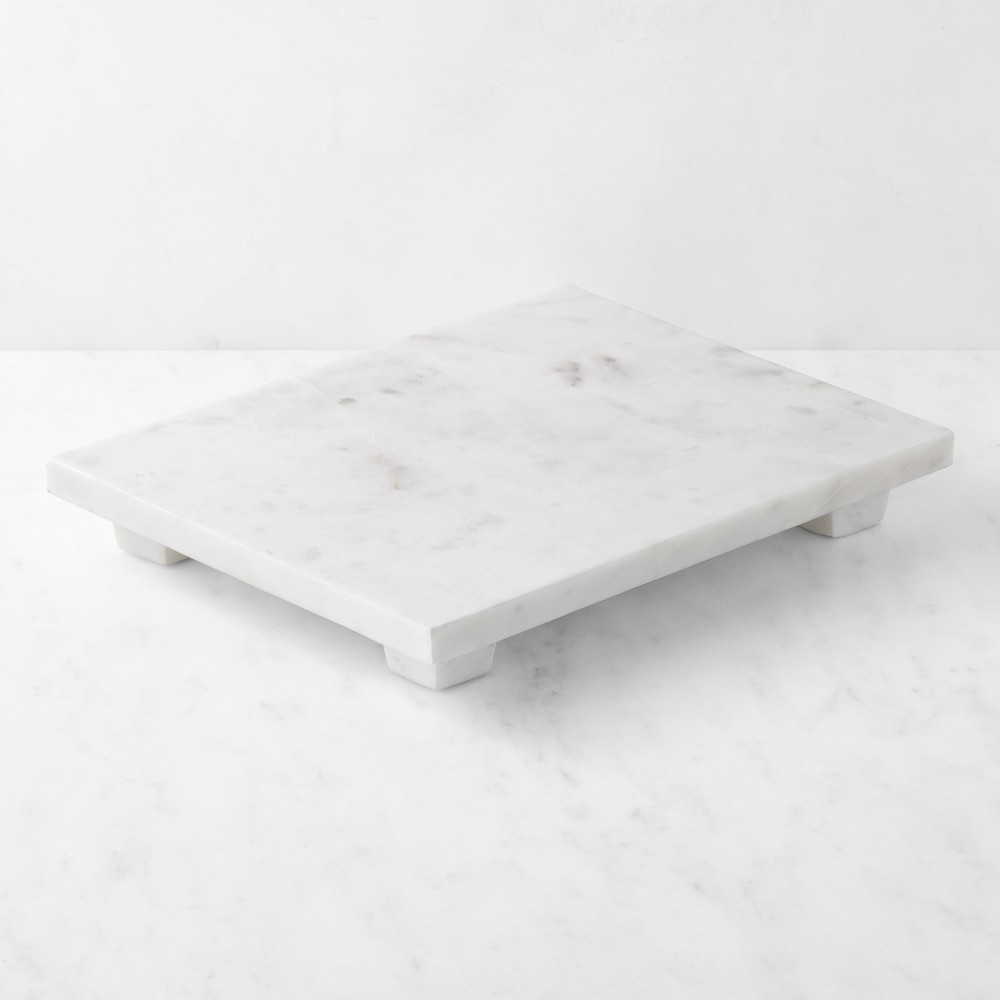 Large Marble Pedestal with Cheese Knives Set of 3 | Williams-Sonoma