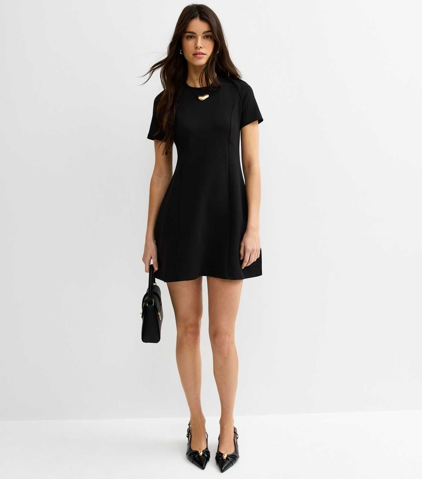 Black Fit and Flare Mini Dress | New Look | New Look (UK)