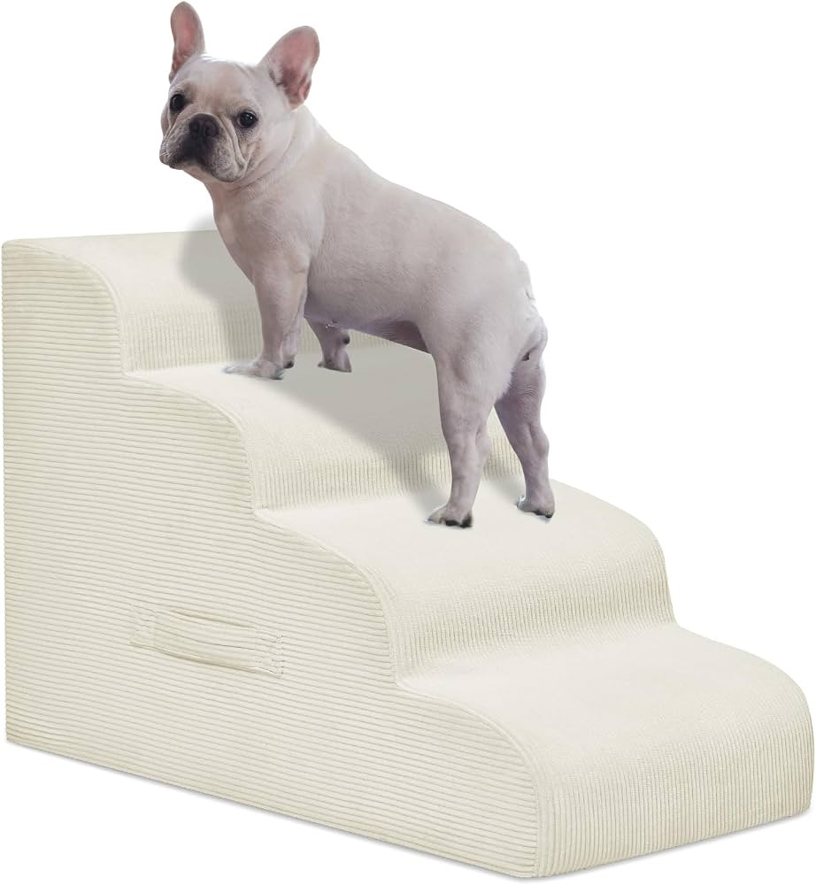 Mesa Lemon 4 Step Dog Stairs Pet Ramp for High Beds, Sofas and Cars | Amazon (US)