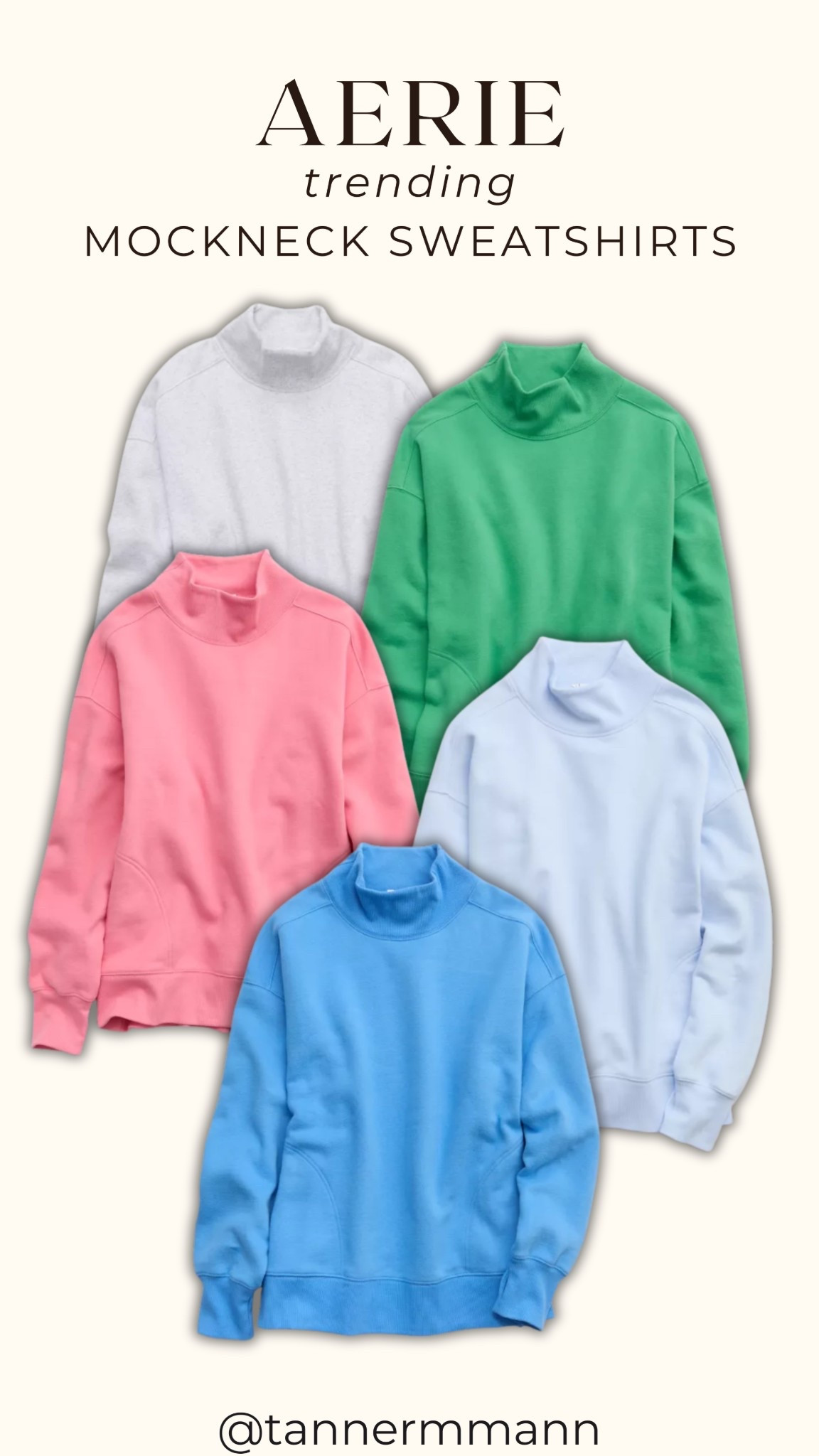 TRENDING!! Aerie mockneck sweatshirts 

#LTKootd #LTKmomlife #LTKActive