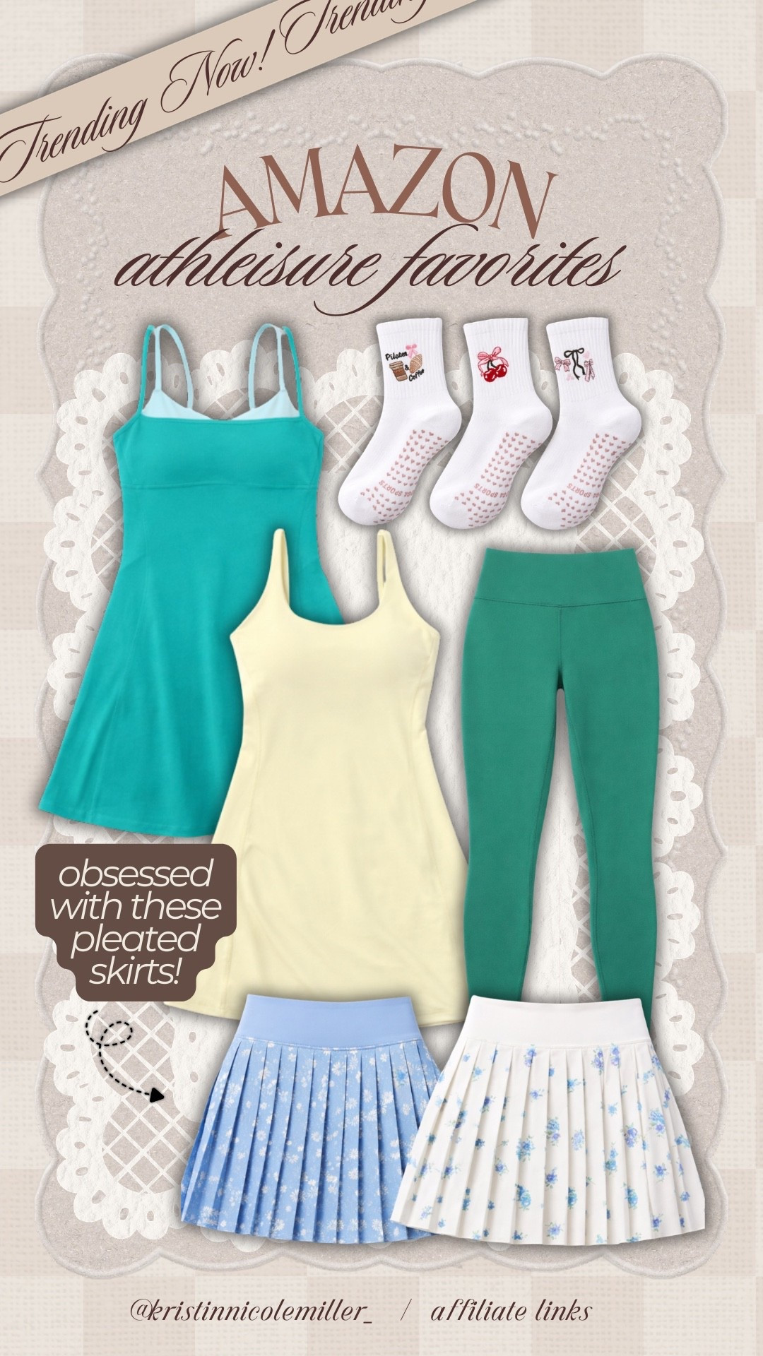 Obsessed with all of these new athletic pieces from Amazon!! 

Seasonal spring skirt leggings dress socks athletic cute affordable 

#LTKfitnessgoals #LTKmomlife #LTKSeasonal