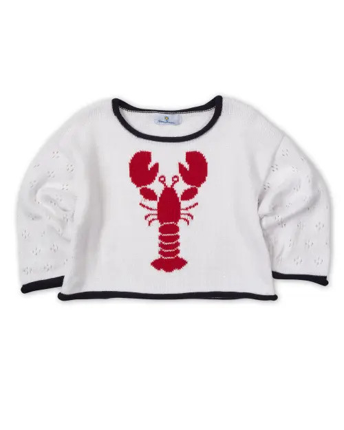 Florence Eiseman Sweater With Lobster in White at Nordstrom, Size 10 | Nordstrom
