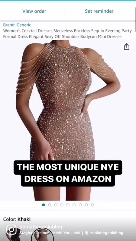 Sparkly New Year’s Eve dress. NYE dress on amazon. Gold sequin dress. Jeweled dress on Amazon  

#LTKHoliday #LTKunder50 #LTKSeasonal