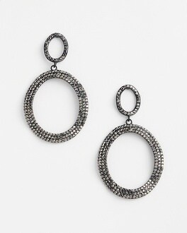No Droop™  Sparkle Drop Hoop Earrings | Chico's