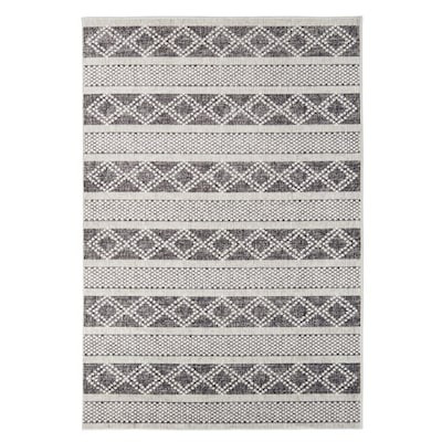 allen + roth Lifestyle Performance Iris 8 x 10 Gray Outdoor Geometric Area Rug Lowes.com | Lowe's