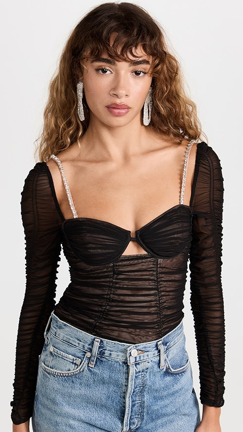 Power Mesh Long Sleeve Top | Shopbop