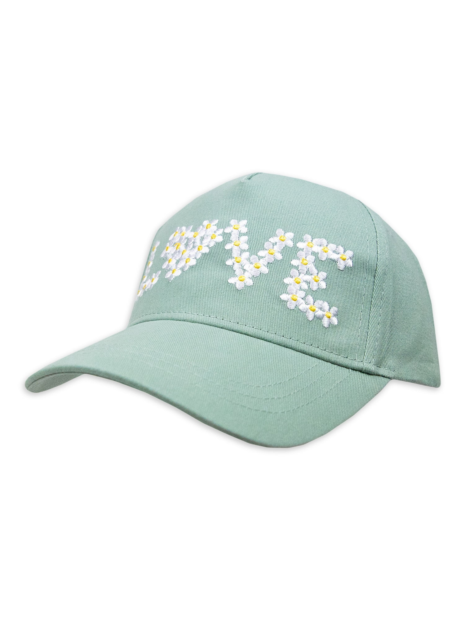 Wonder Nation Girls Embroidered Baseball Hat, Love | Walmart (US)