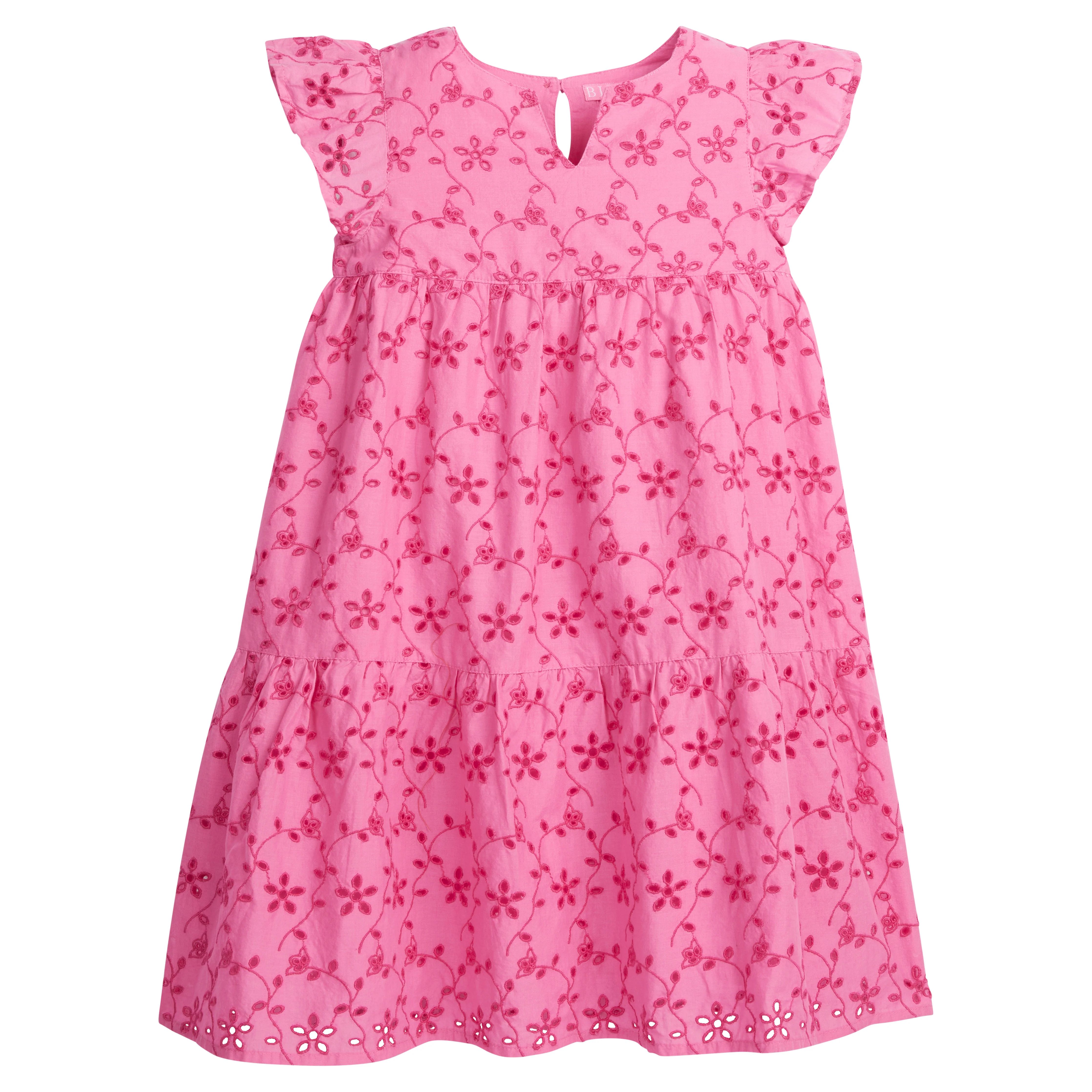 Positano Dress - Pink Eyelet | BISBY Kids