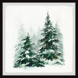 "Into the Winter Woods" by Marmont Hill Framed Nature Art Print 12 in. x 12 in. WWAT506... | The Home Depot