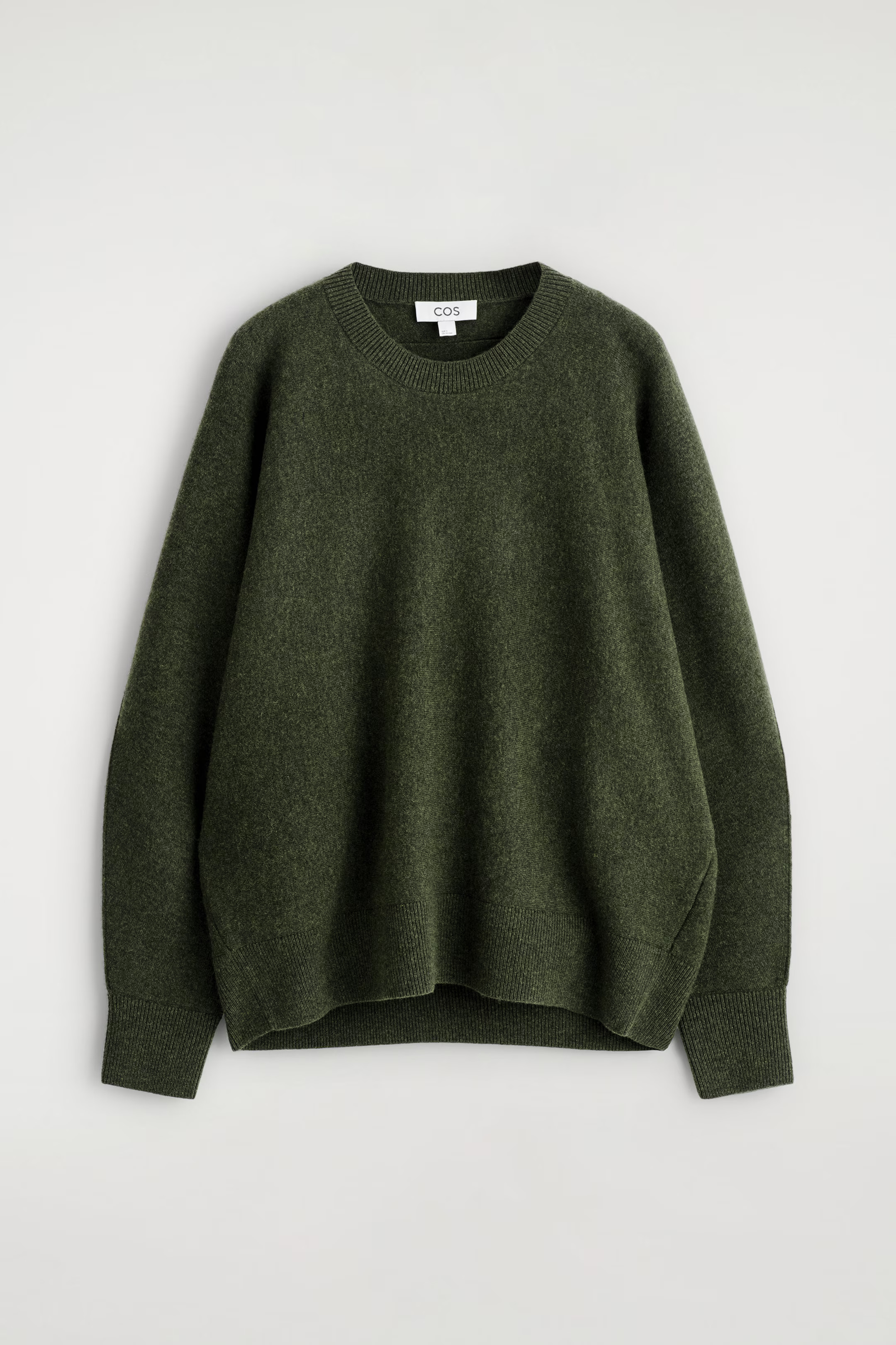 ROUNDED DOUBLE-FACED WOOL SWEATER - DARK GREEN | COS US | COS (EU)