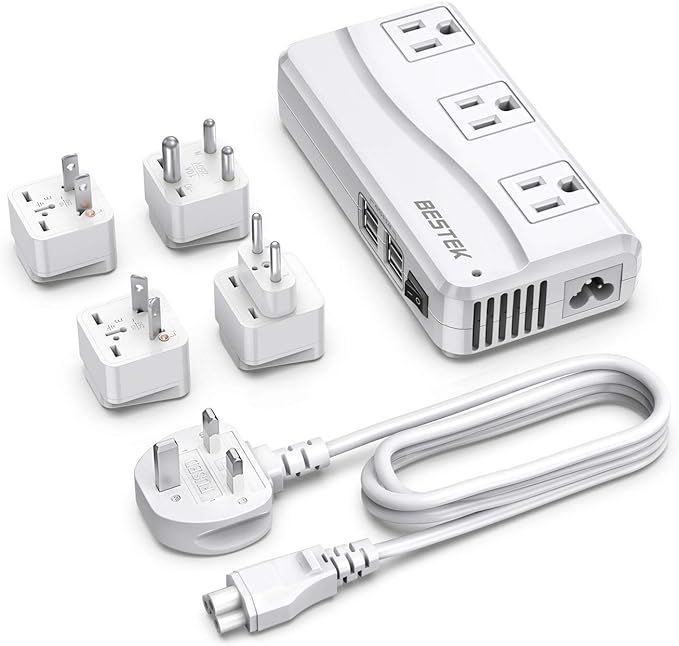 BESTEK Universal Travel Adapter 100-220V to 110V Voltage Converter 250W with 6A 4-Port USB Chargi... | Amazon (US)