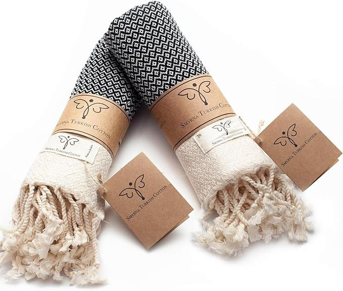 SMYRNA TURKISH COTTON Vintage Series Turkish Hand Towels, 16x40 inch, Decorative Turkish Hand Tow... | Amazon (US)