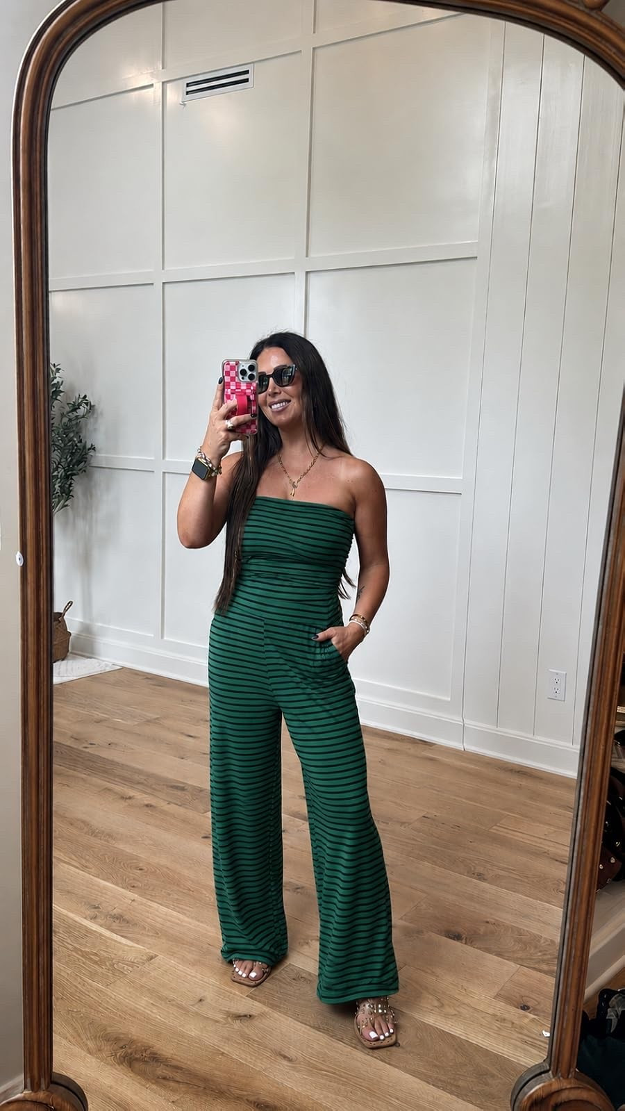 This jumpsuit is one of those outfits that looks like you tried... without actually trying! 💚 So flattering, lightweight, and unbelievably comfortable.

#LTKgrwm #LTKmomlife #LTKootd