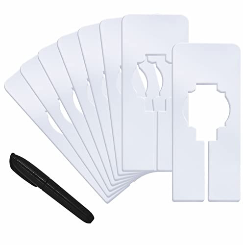 8 PCS Closet Rack Dividers, Wardrobe partition Board White Rectangular Clothing Hanger Dividers with a Bonus Marker, Writable & Reusable for Sorting Clothes Size, Color | Amazon (US)