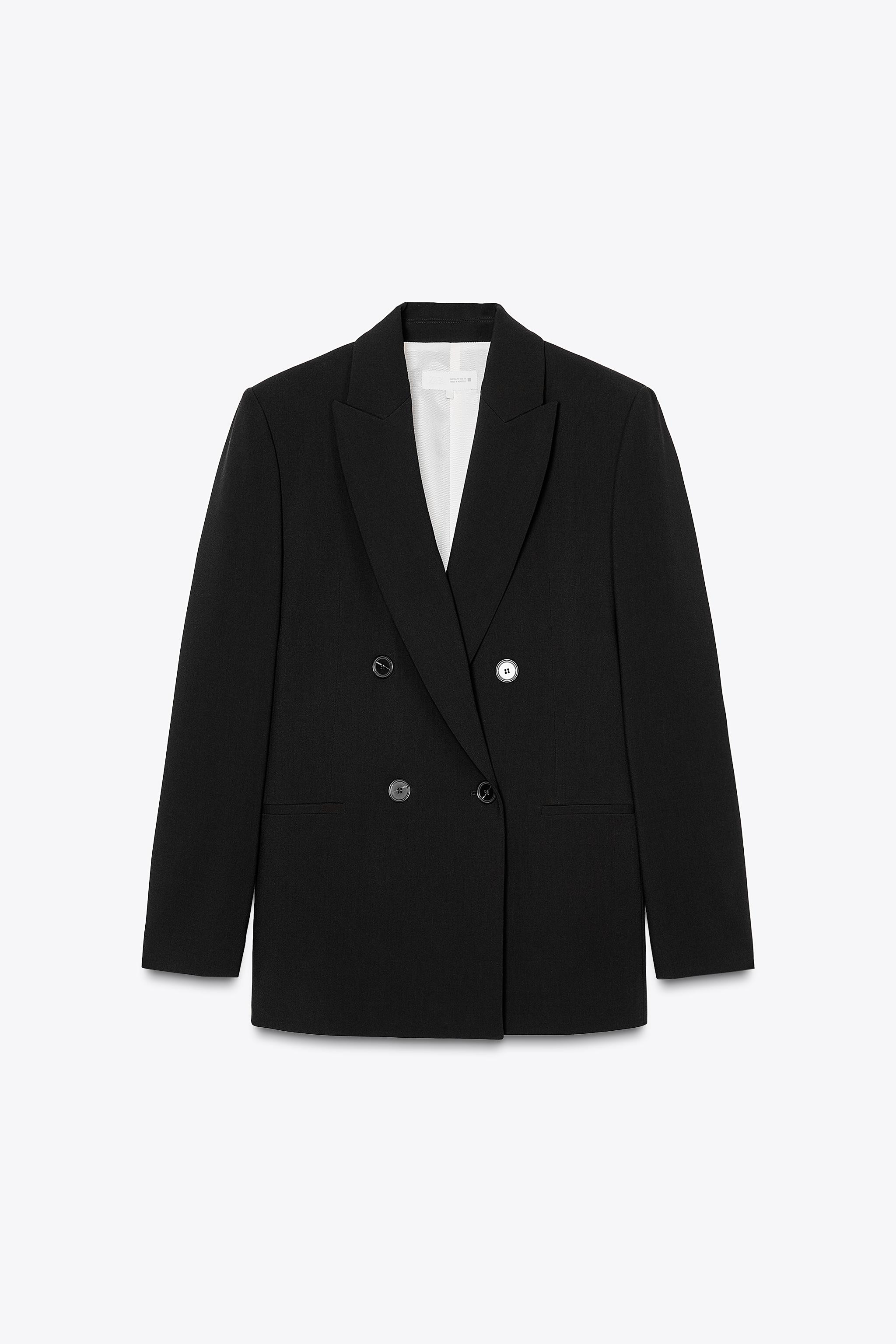 DOUBLE-BREASTED BLAZER WITH SHOULDER PADS | Zara UK