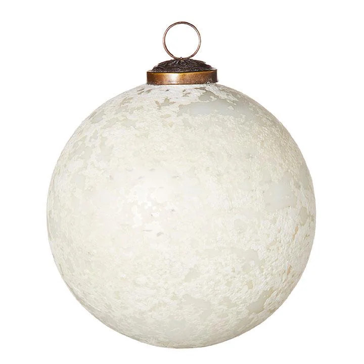 5" WHITE ANTIQUE BALL ORNAMENT | Walmart (US)