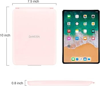 deweisn Folding Travel Mirror Lighted Makeup Mirror with 72 LEDs 3 Colors Light Modes, USB Rechar... | Amazon (US)