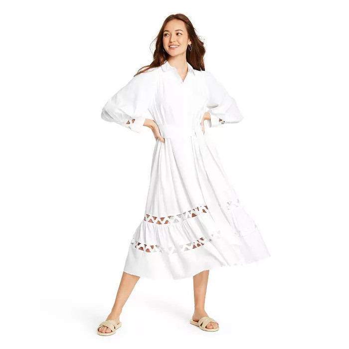 Women's Ric Rac Shirtdress - Lisa Marie Fernandez for Target (Regular & Plus) White | Target