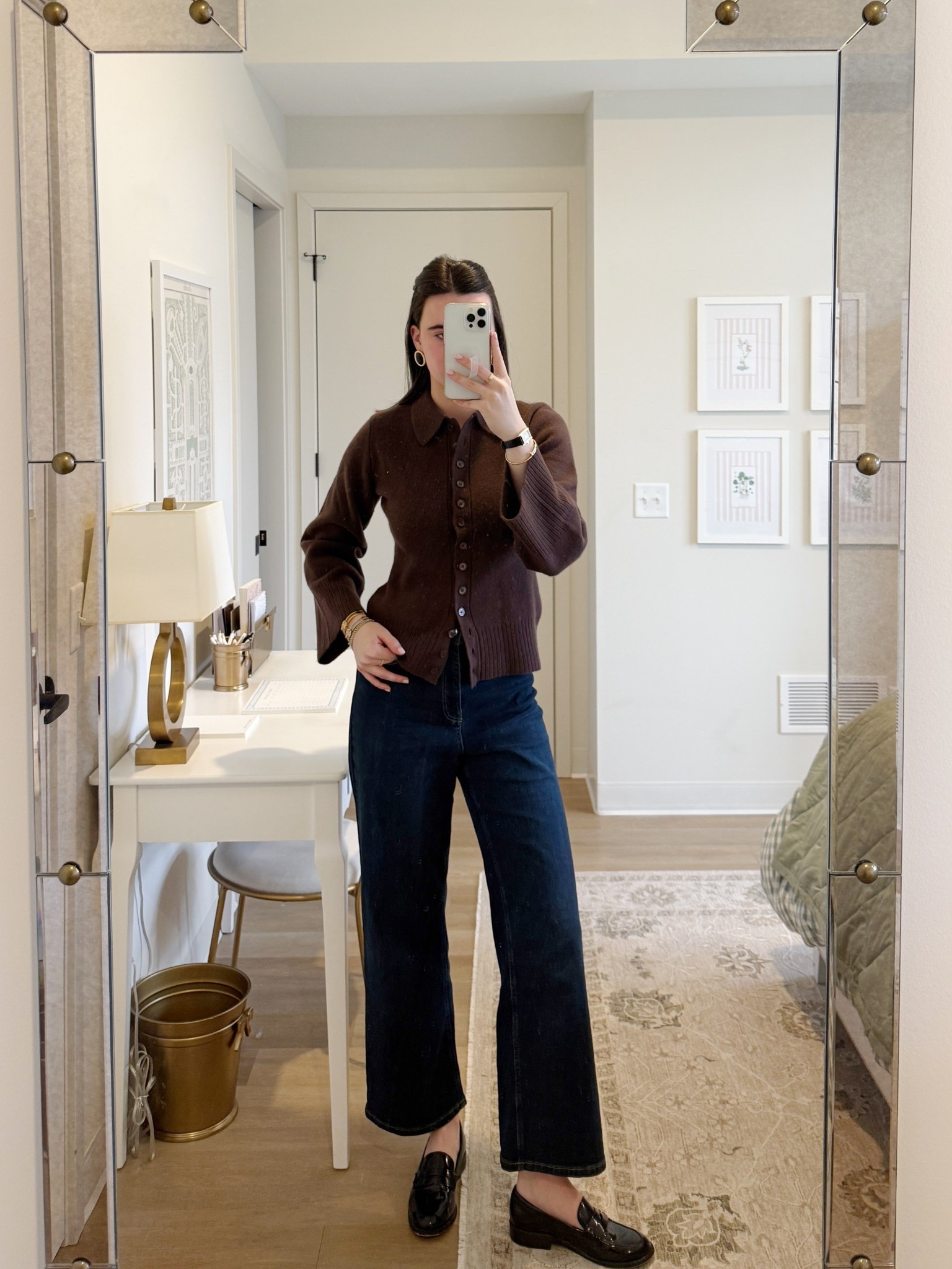 Easy everyday outfit for the winter! 

Sweater - J.Crew 
Jeans - Frances Valentine 
Jewelry- Heaven Mayhem 