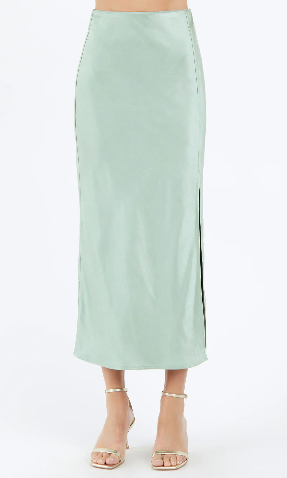 Hayek Slit Maxi Skirt L / MINT SAGE | Greylin Collection | Women's Luxury Fashion Clothing 