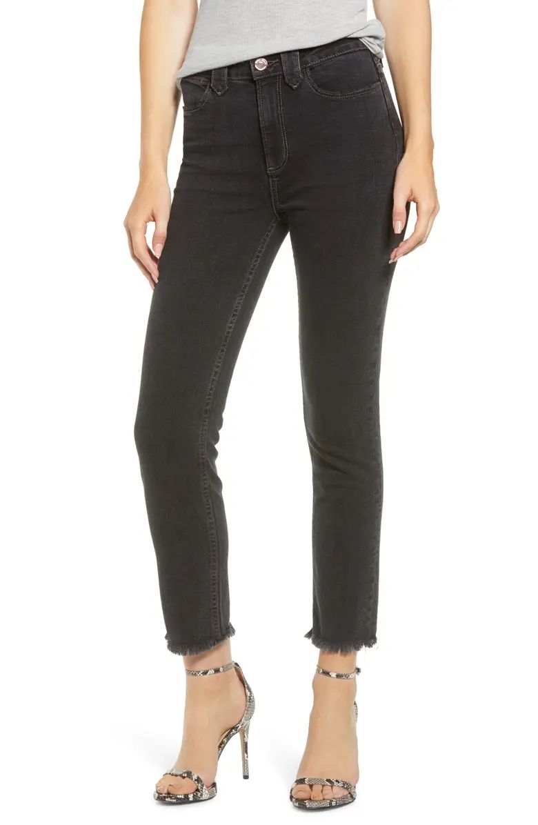 Hoxton High Waist Fray Ankle Skinny Jeans | Nordstrom