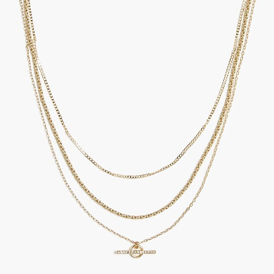Pavé bar layering necklace | J.Crew Factory